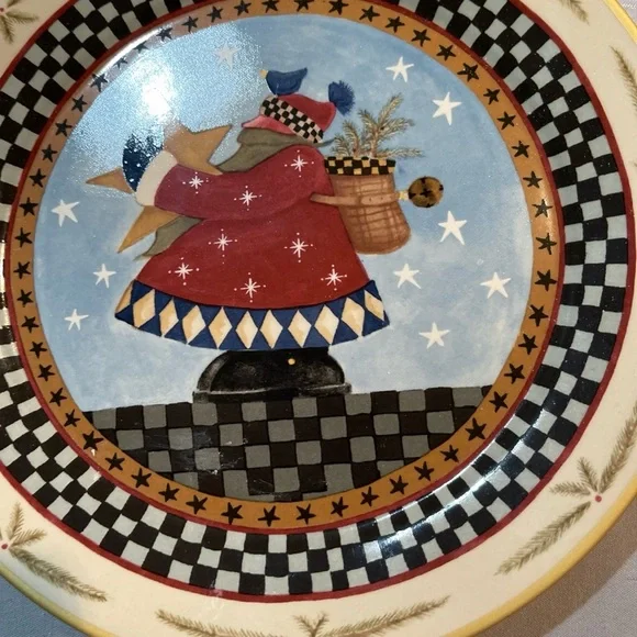 Festive Snowman Decorative Plate